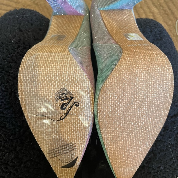 NEW Free People ANTHROPOLOGIE Iridescent Slouchy Glitter Boots sz 39 - Picture 2 of 4